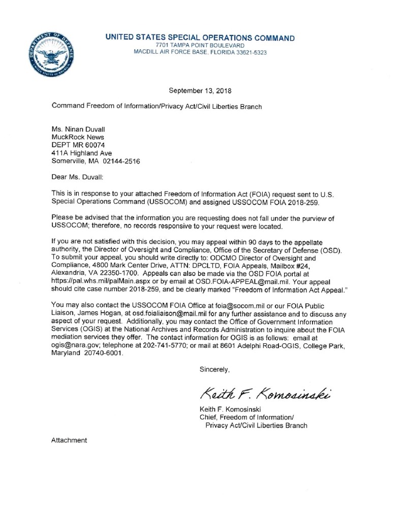 FOIA Requests – Targeted Individuals Data & Documents