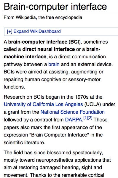 Brain computer interface